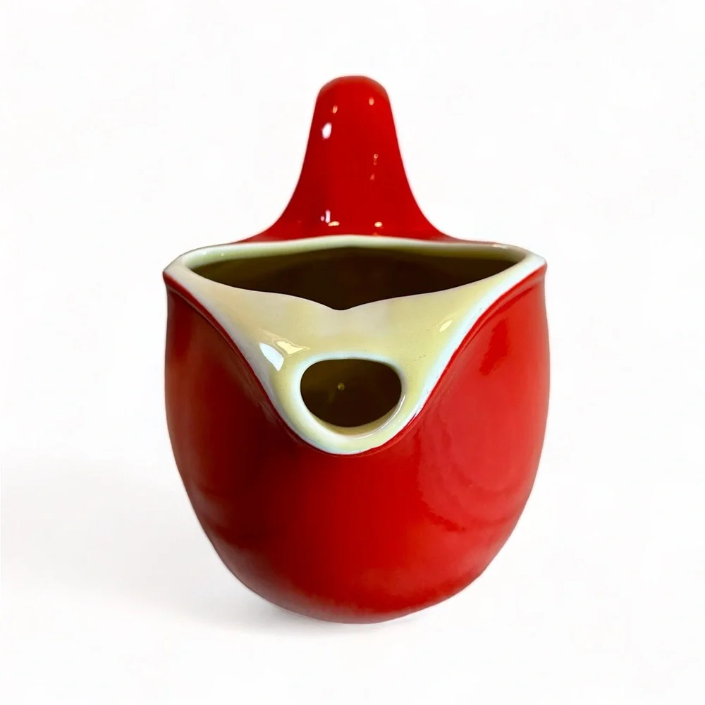 HALL CHINA Chinese Red Serving Pitcher, Art Deco, Refrigerator Ware, 1930s - Picture 8 of 12